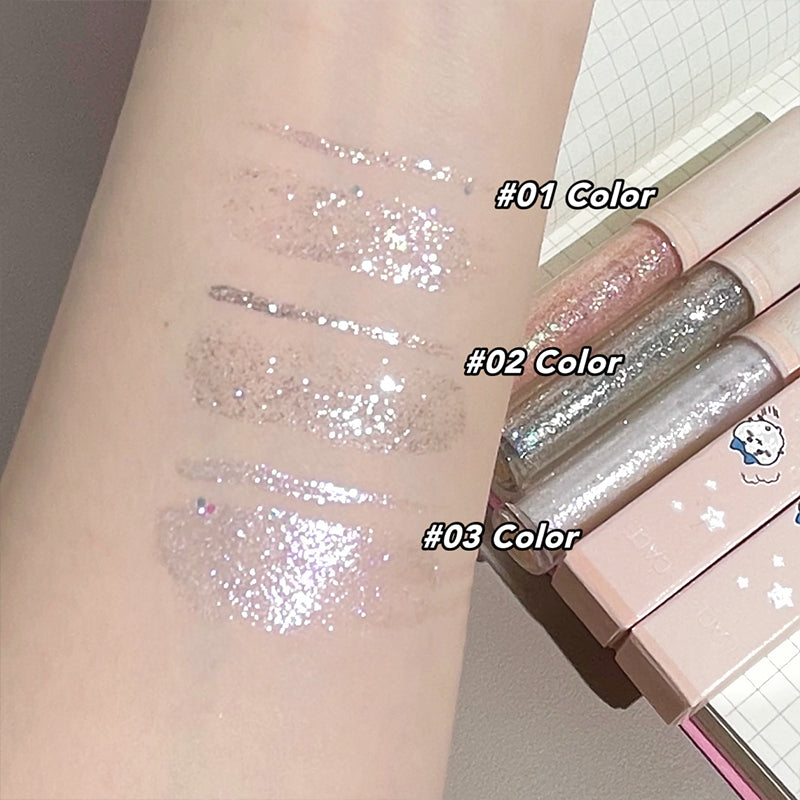 Liquid Eyeshadow Shimmer Sparkling Lasting Highlighter Contour Brighten Fine Glitter Eyeshadow Lying Silkworm Body Beauty Makeup