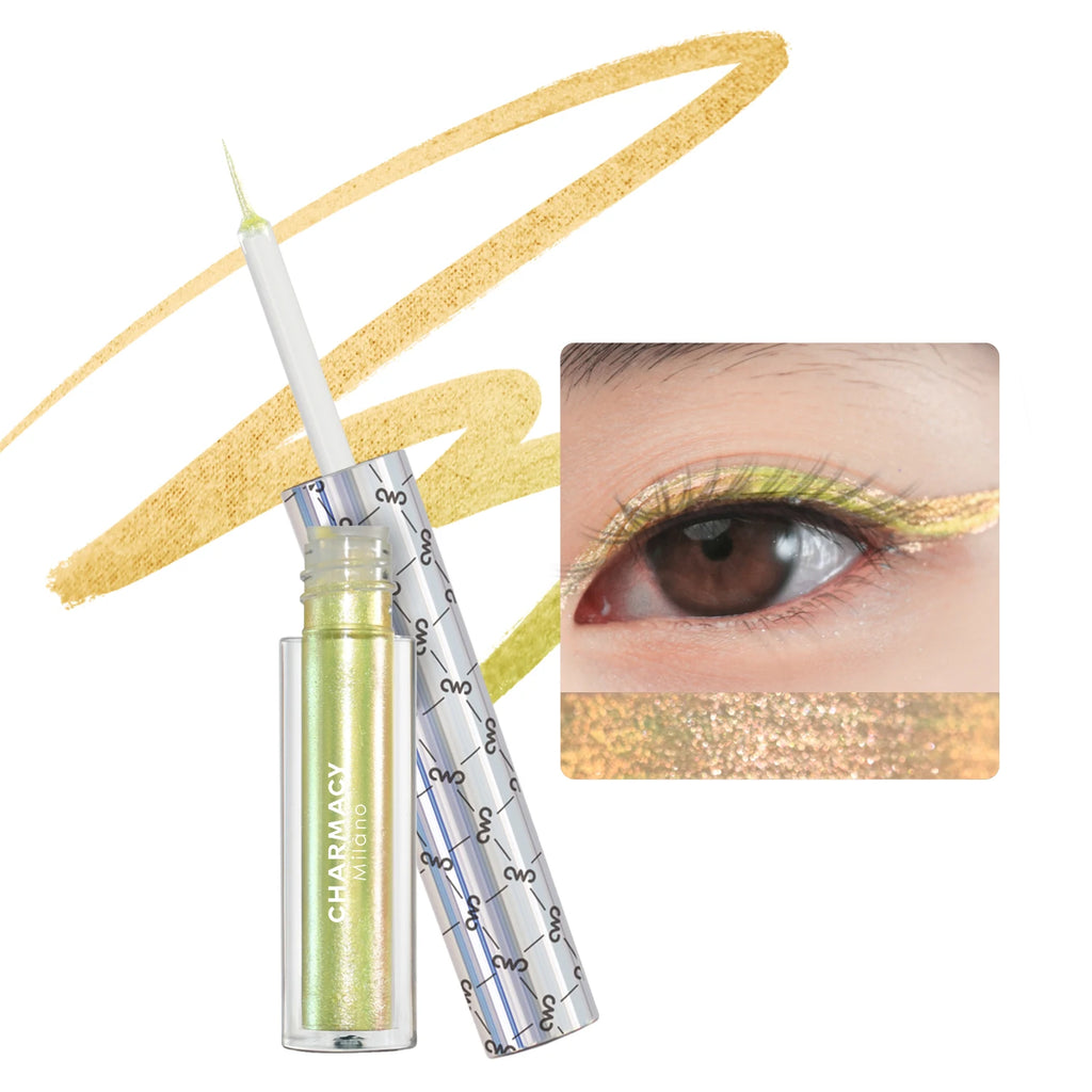 New Color Duochrome Glitter Liquid Eyeliner Waterproof Long-lasting Ultra-Fine Tip Smudge-proof Eye Liner Makeup