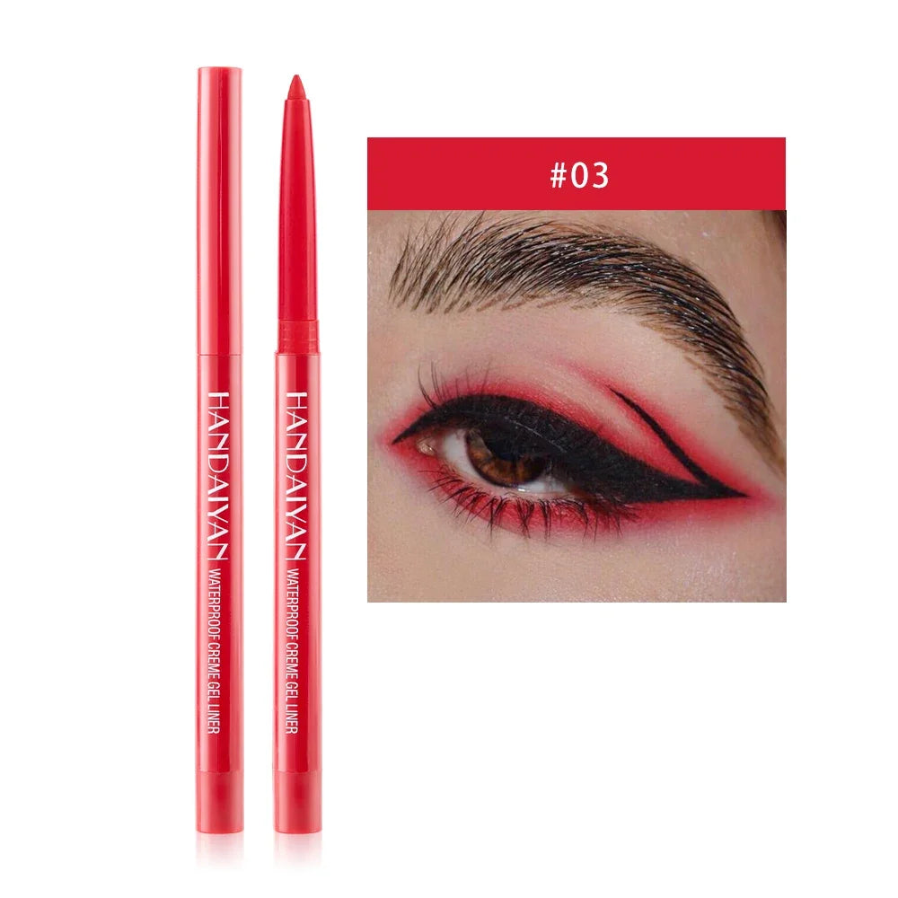 Matte Colorful Eye Liner Pen Cream 20 Colors Eyeliner Gel Pencils Option Easy To Wear Make Up Cosmetics White Yellow Blue Purple
