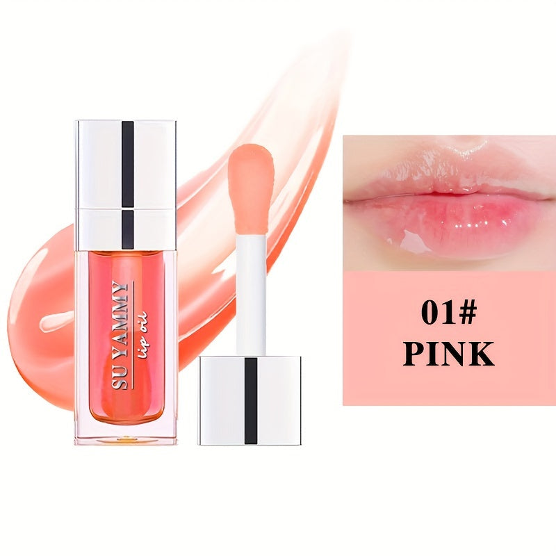 Hydrating Lip Glow Oil Moisturizing Transparent Plumping Lip Gloss Tinted for Lip Care and Dry Lip Ideal Gift For Mother's Day