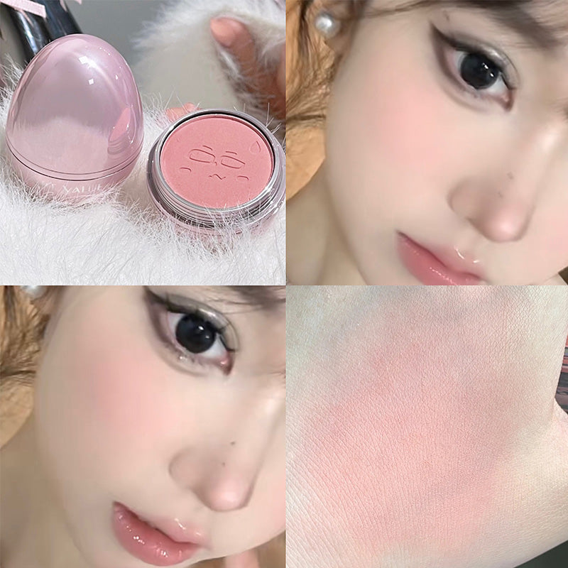 No-Mischief Blush - Multi-functional Solid Makeup Egg for Low-Saturation Gray-Pink Tint with Flawless Finish