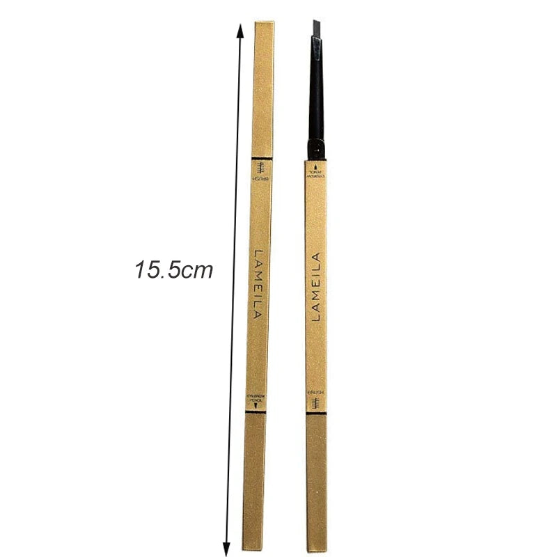 5 Color Waterproof Matte Eyebrow Pen Makeup Double Head Long Lasting Brown Non-Smudged Eye Brow Pencil Tint with Brush Cosmetics