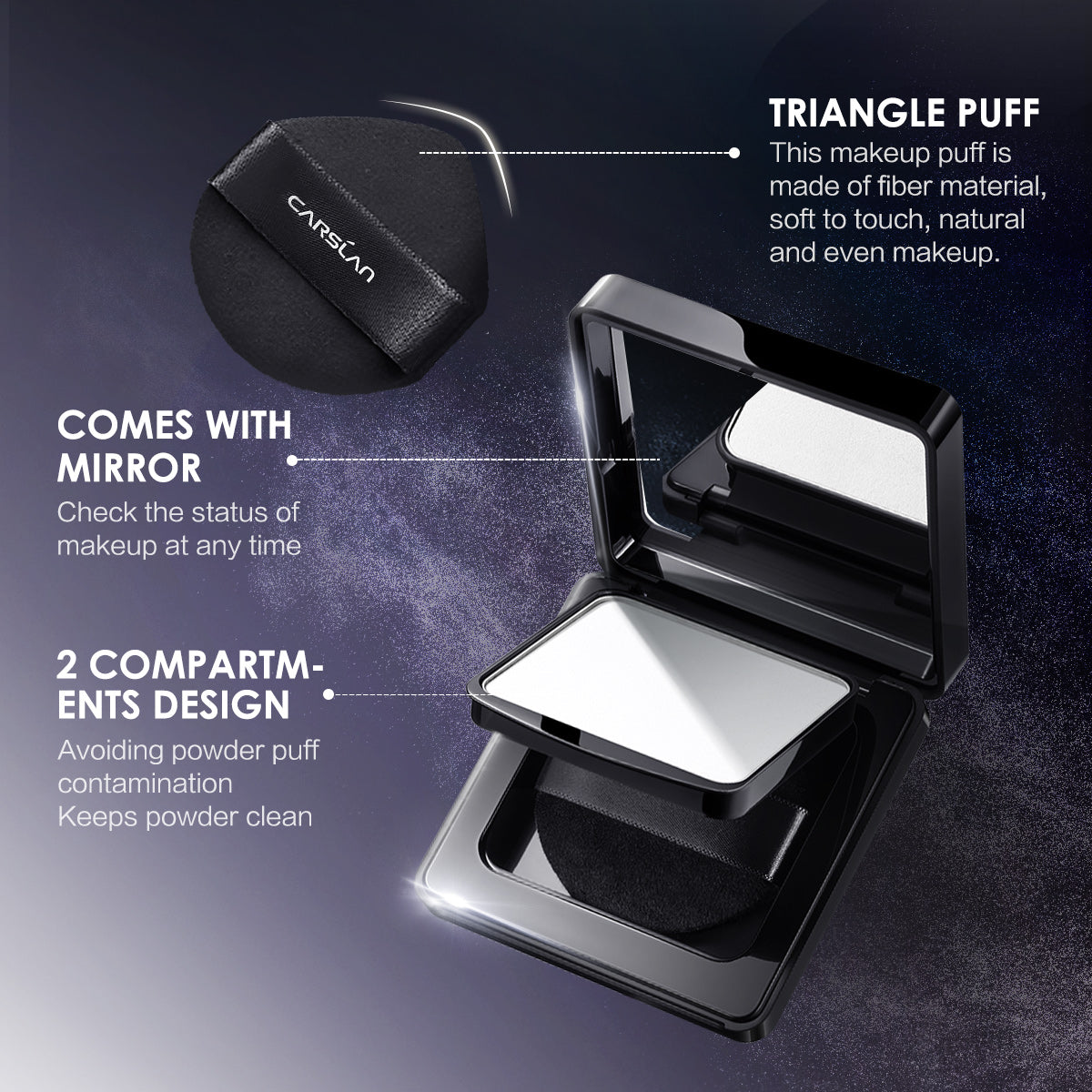 Stay Matte Face Pressed Powder Compact 24H Long Lasting Oil Control Translucent Loose Setting Powder For Face Makeup