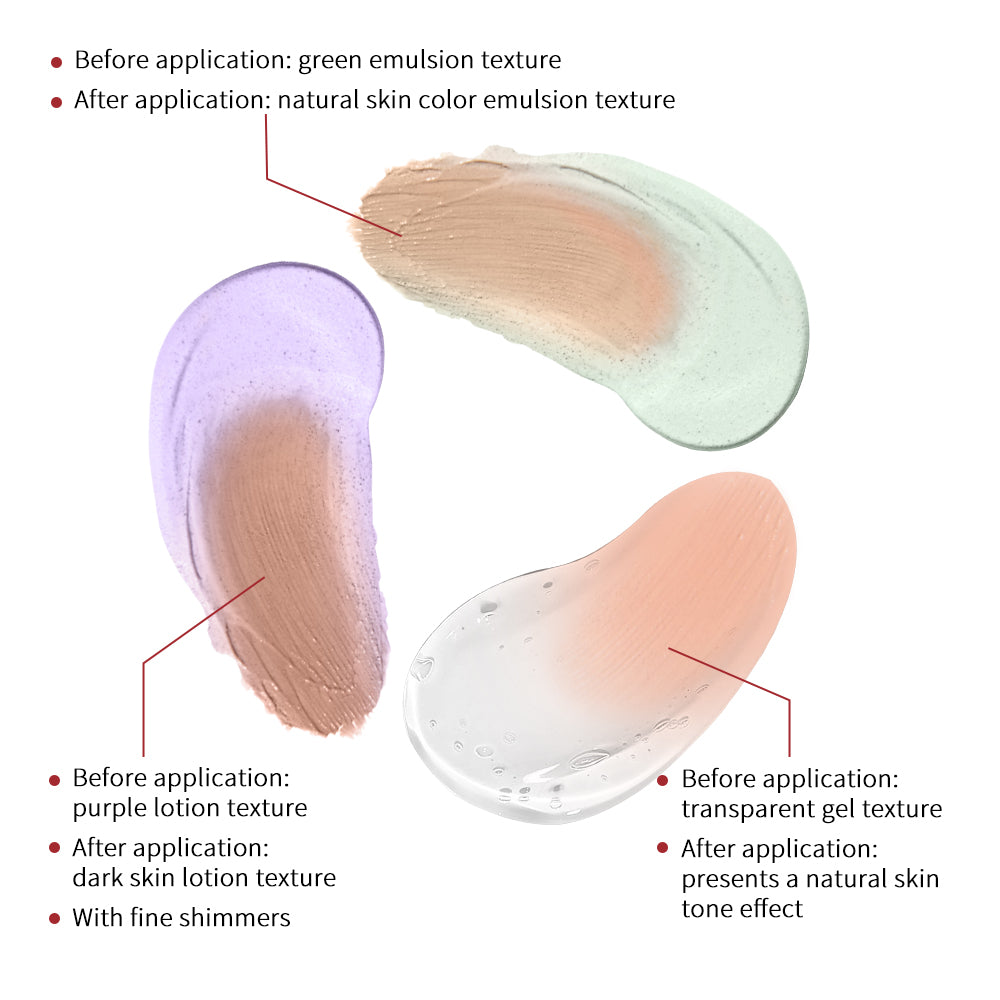 CC Red Correction Cream Liquid-Based Full Coverage Cream Waterproof Long-Lasting Correct Redness Foundation Korean Face Cosmetic