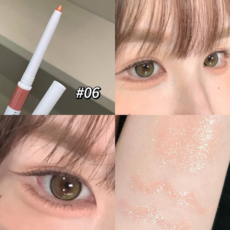 Double-ended Waterproof Eyeliner Gel Pencil Matte Shimmer Aegyo-sal Pen Black Lasting Not Blooming Quick Drying Eye Liner Makeup