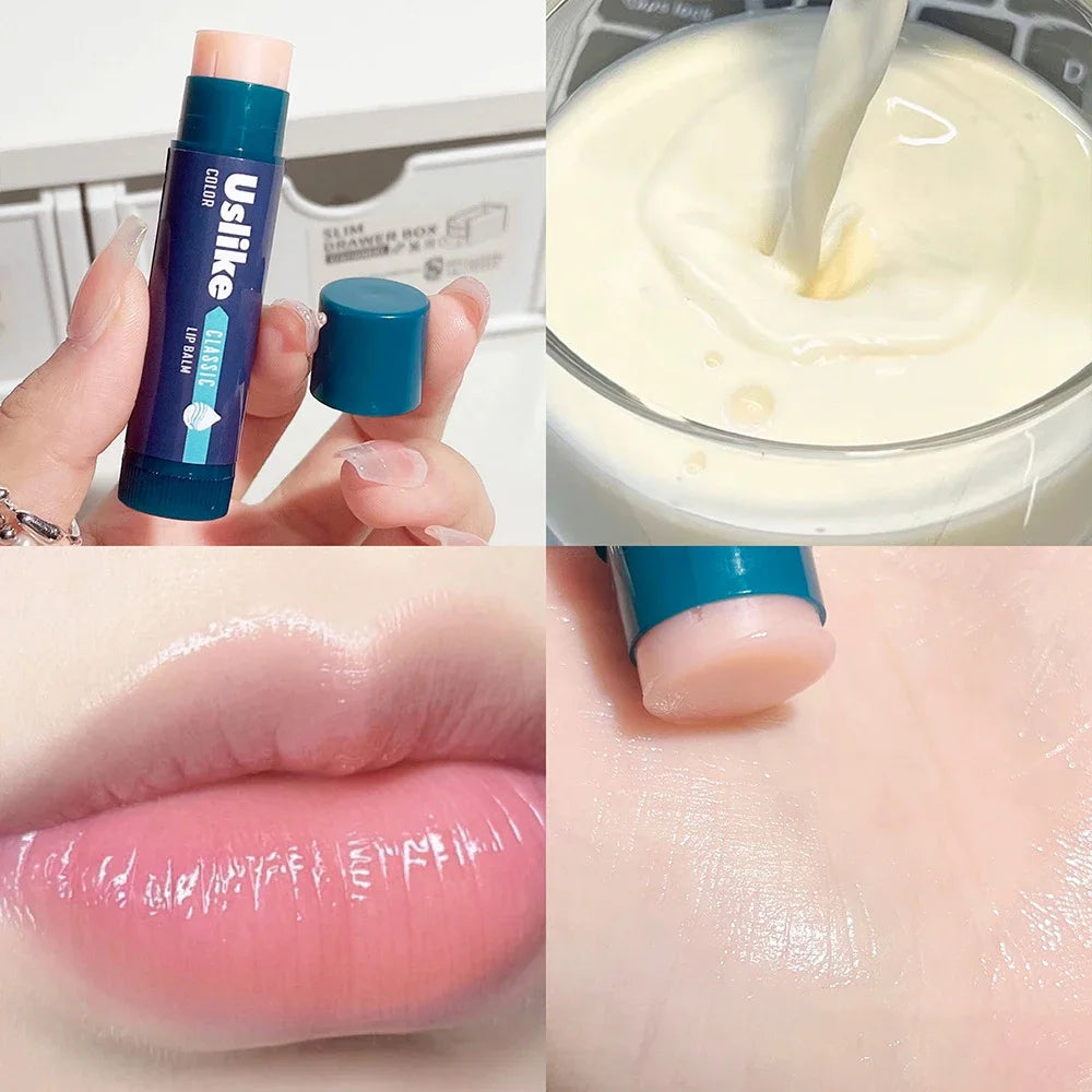 Lip Balm Set Colorless Long Lasting Moisturizing Hydration Lips Mask Stick Reduce Lip Line Lip Care Transparent Lipstick Primer