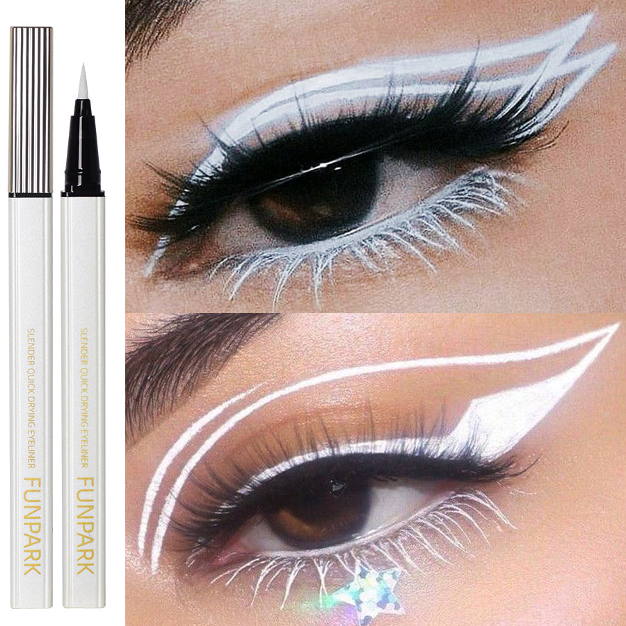 1PC Matte Liquid Eyeliner Waterproof Long Lasting Eye Pencil White Eye Liner Lying Silkworm Pen Makeup For Eyes Wonmen Cosmetic