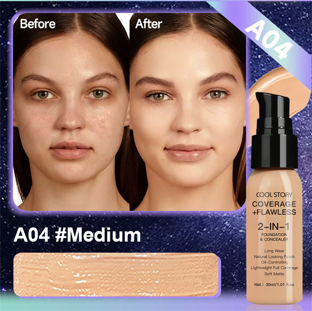 10 Color Lasting Face Foundation  Oil-Control Matte  Liquid Full Coverage Waterproof Hydrating Brighten Concealer