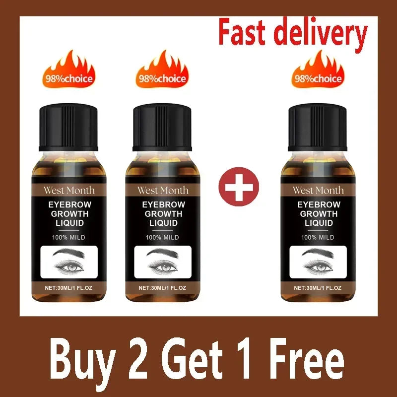 Eyebrow Growth Serum Eyelash Hair Growth Anti Hairs Loss Product Prevent Baldness Fuller Thicker Lengthening Eyebrow Makeup 30ml