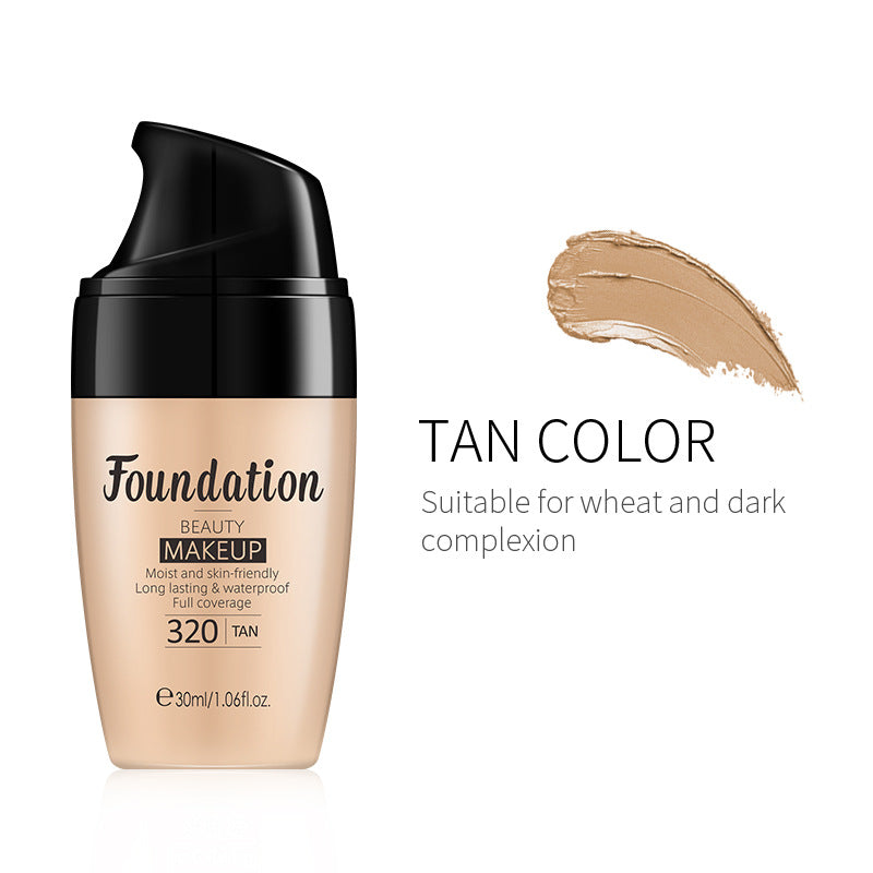 30ml Liquid Foundation Waterproof Makeup High Coverage Concealer Long-lasting Cover Dark Circle Brighten Matte Cosmetic