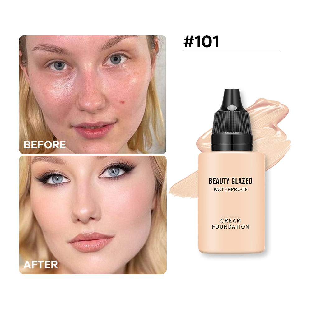 24 Hour HD Full Cover Matte Liquid Foundation Matte Natural Waterproof Foundation Face Makeup,Brighten Skin Color