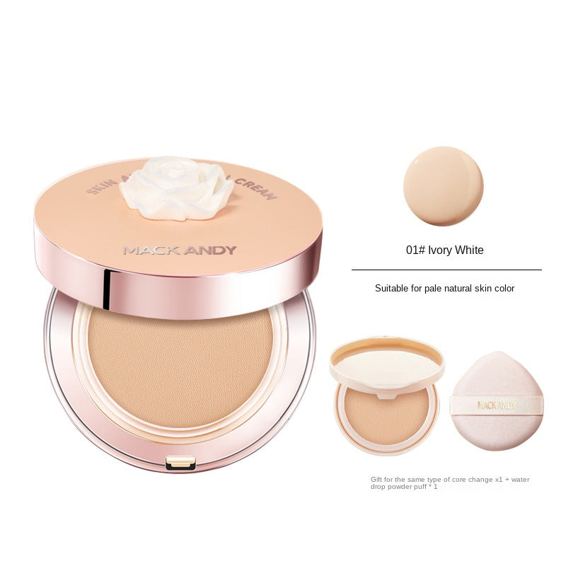 Brightening Skin Beauty Cushion Foundation Petals Lightweight Clothing Long Lasting Smear-Proof Makeup Oil Control BB Cream