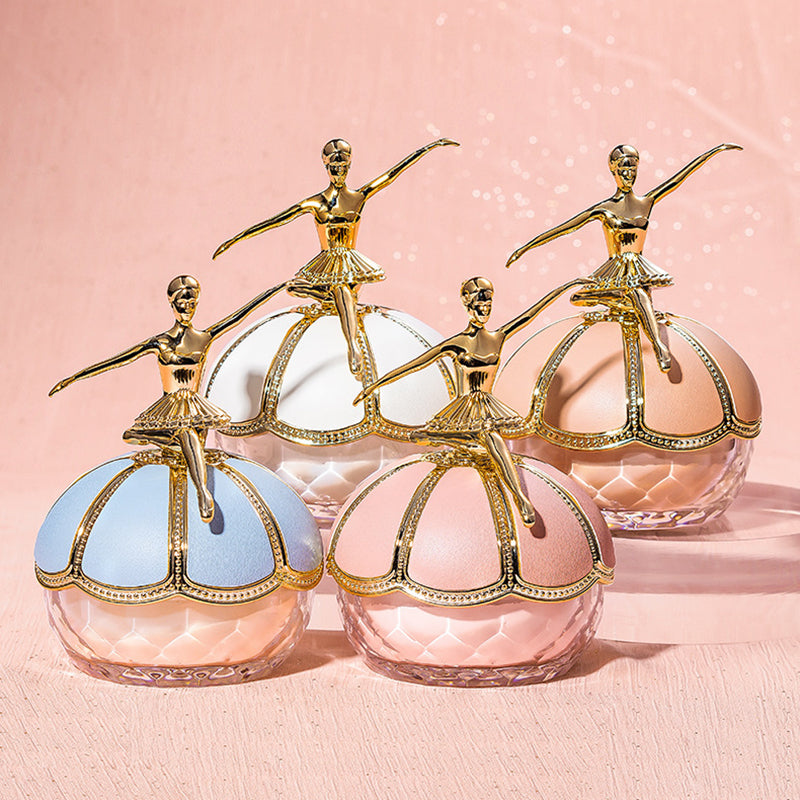 Air Ballerina Powder Cosmetics Oil Control Waterproof Compact Powder High Coverage Makeup Base Translucent Powder Large Capacity