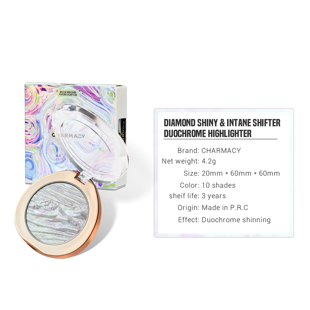 Duochrome Pigment Highlighter Glitter Long-lasting Multichrome Professional Highlighter Cosmetic Makeup for Women