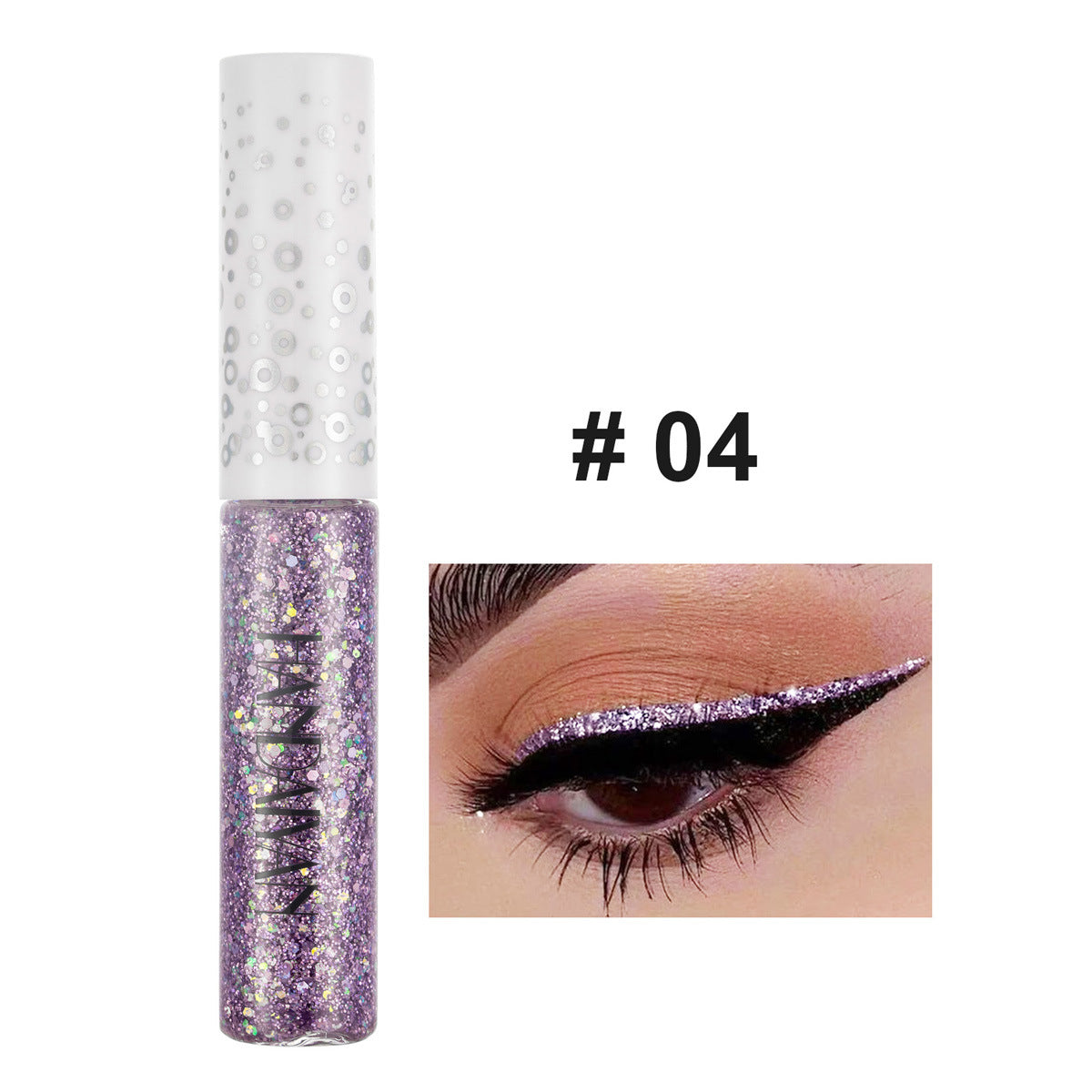 6 Colors Shiny Eye Liners Cosmetics For Women Pigment Silver Rose Gold Color Glitter Liquid Eyeliner Metallic Colorful Makeup