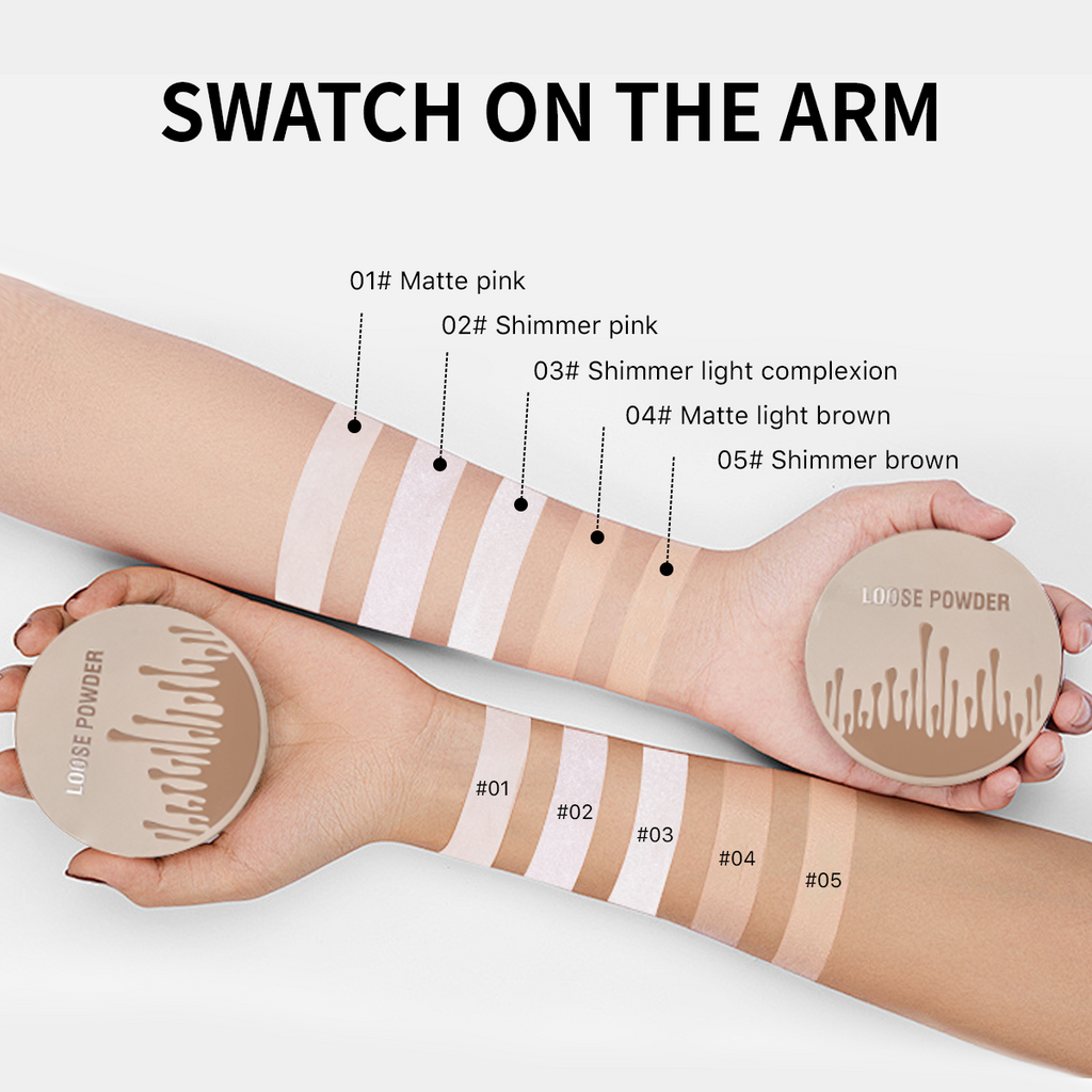5 Colors Loose Powder Can Reduce Pores and Fine Lines, With a Long-lasting Matte Effect and Natural Facial Makeup Powder