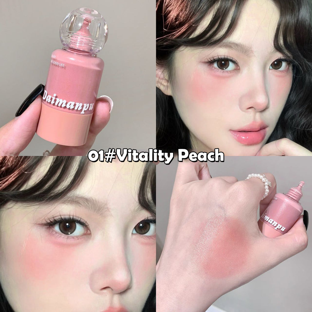 Vitality Pink Pressed Blush Liquid Water Light Expansion Color Cheek Tint Makeup Rouge