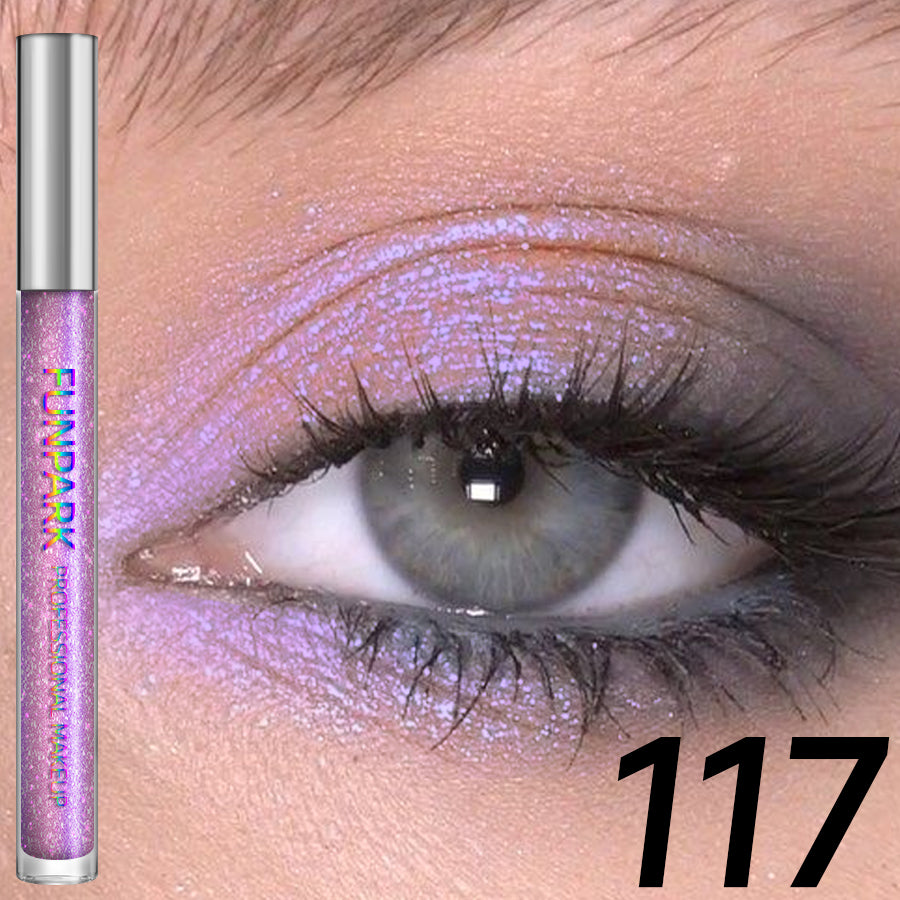 Colorful Liquid Eyeshadow Pink Green Black Diamond Shiny Eye Liner Pen Giltter Eyeshadow Palette Makeup Long Lasting
