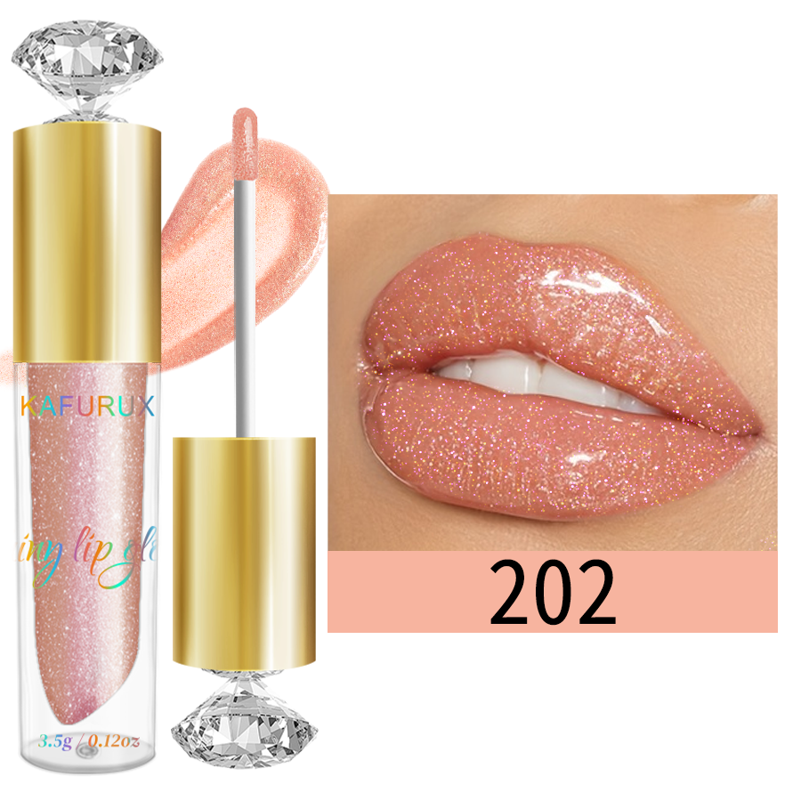 9 Colors Moisturizing Diamond Shimmer Glitter Lip Gloss Makeup Sparkling Glitter Liquid Lipstick Pearl Lip Gloss Sexy Lip