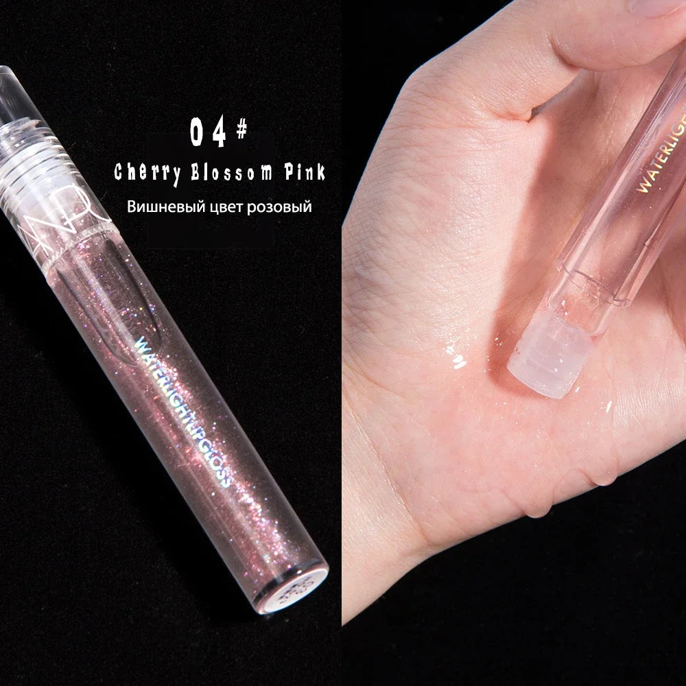 Wet Gloss Crystal Jelly Lip Gloss Shiny Clear Mirror Moisturizing LipGloss Glitter Liquid Lipstick Lips Oil Lip Tint Care Makeup