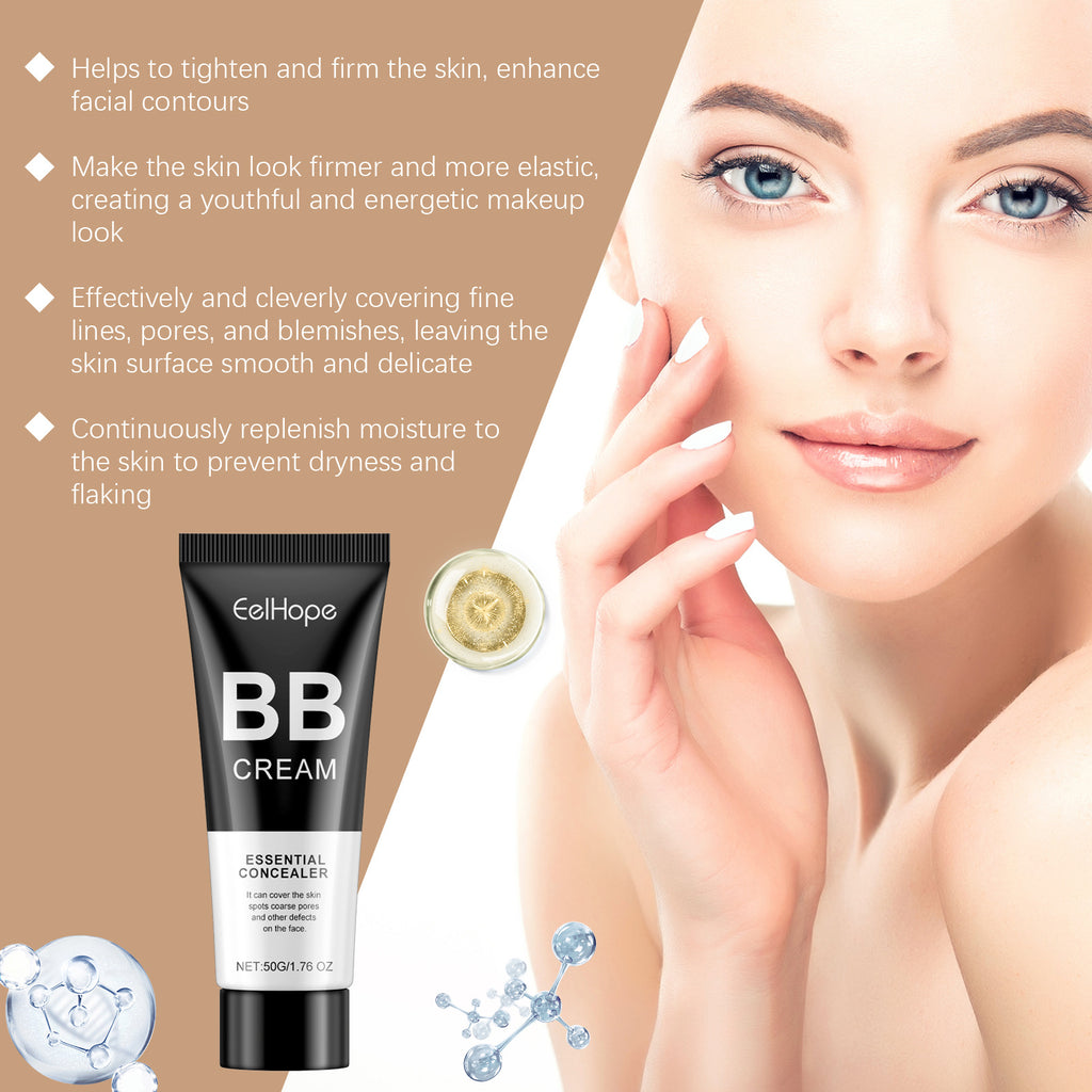 BB Cream Foundation Long Lasting Matte Flawless Perfect Skin Moisturizing Brightening Concealer Smooth Tone up Cream 50g