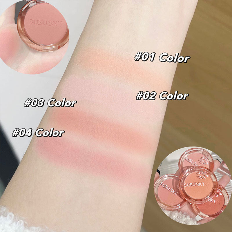 Rabbit Monochrome Blush Matte Matte Long-lasting Color Not Easy to Fly Whitening Rouge