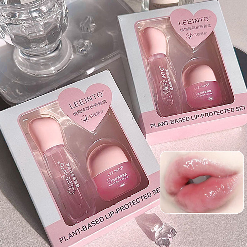 2Pcs/Box Lightweight Lip Mask Set Lip Balm Moisturizing Hydration Fade Lip Lines Lip Care Serum Primer Lip Oil Cosmetics Kit New