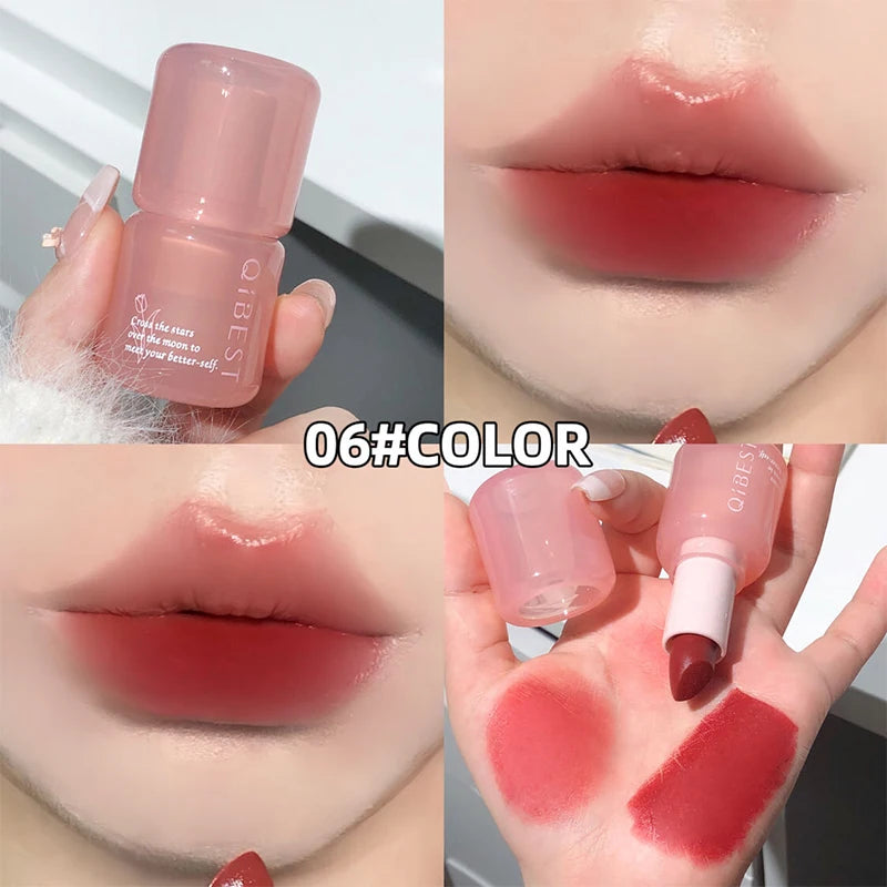 Waterproof Lipstick Red Nude Lip Stain Moisturizing Natural Lipstick Highly Pigmented Lip Tint Long-lasting Makeup Gift