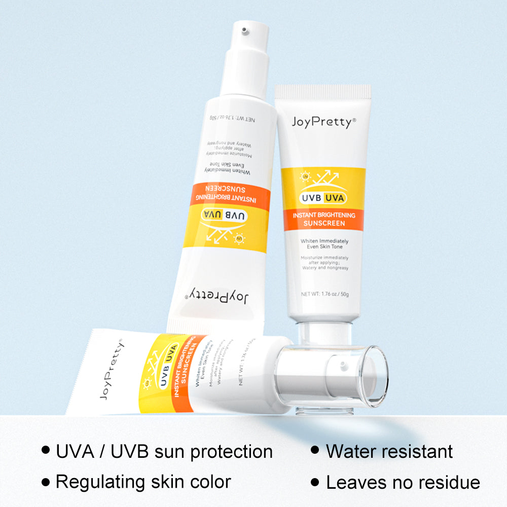Instant Whitening Face Cream UVB/UVA Tone-up Sunscreen Outdoor Sport Tinted Moisturizer Waterproof Sun Protector Cream