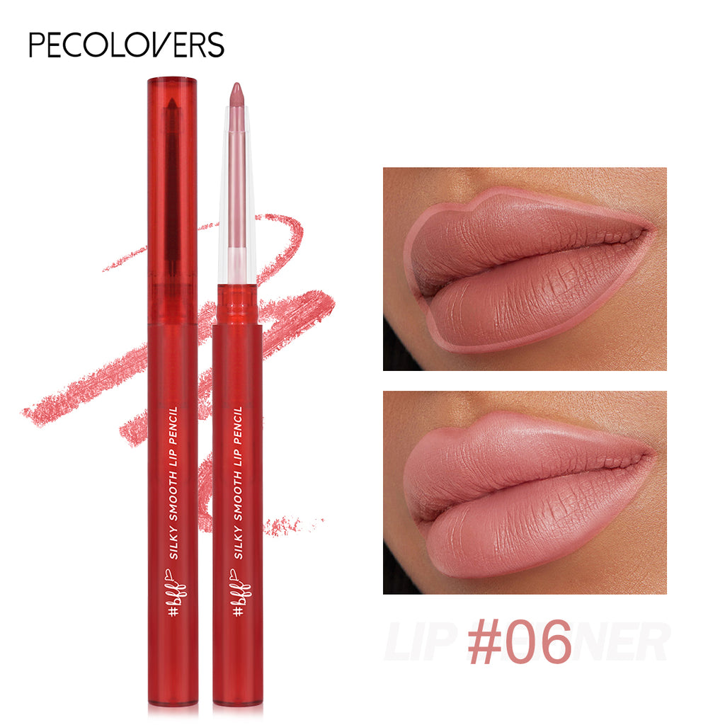 2-in-1 Matte Nude Lip Liner Waterproof Long Lasting Lipstick Pen Pink Purple Velvet Contour Red Lip Tint Line Cosmetic