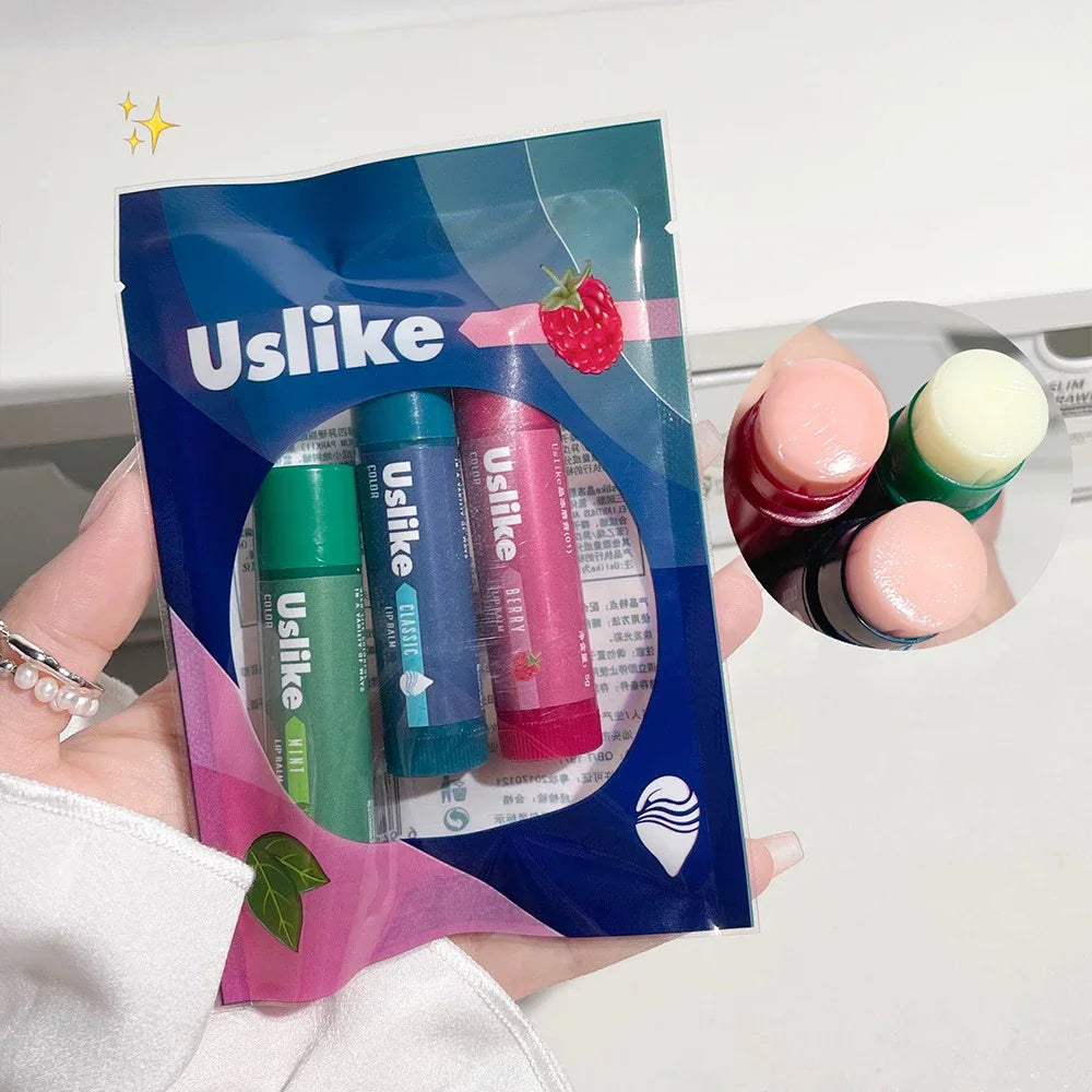 Lip Balm Set Colorless Long Lasting Moisturizing Hydration Lips Mask Stick Reduce Lip Line Lip Care Transparent Lipstick Primer