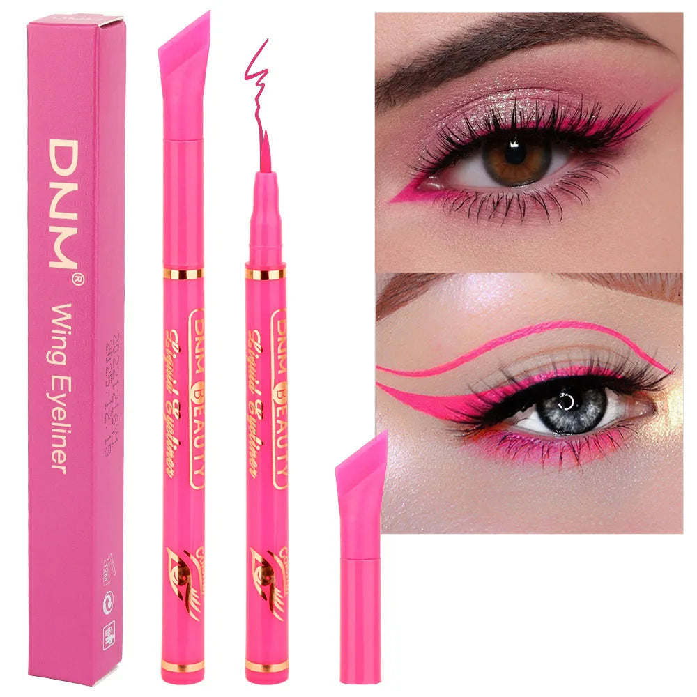 Red Matte Liquid Eyeliner Pen 12 Colors Makeup Waterproof Quickly Drying Smooth Ultra-thin Eye Liner Wing Tips Cosmetics