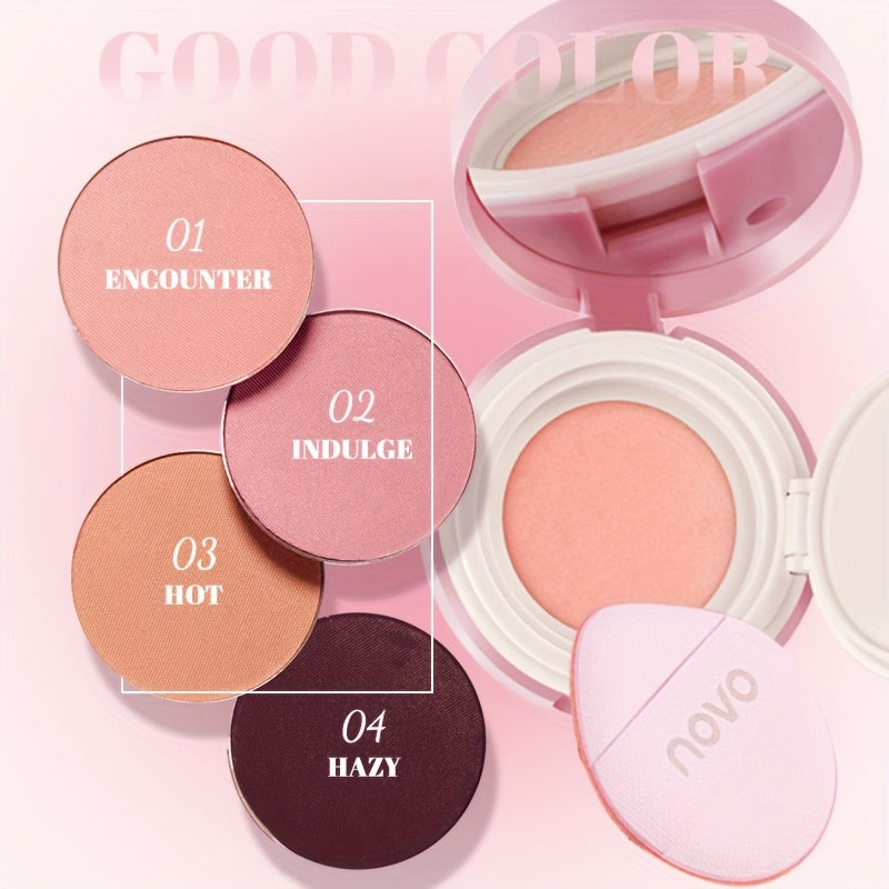 Cute Blush  Long-Lasting Soft Blush Silky Blush with Mirror  Enhance Skin Tone  Eyes and Cheeks  Holiday Gift