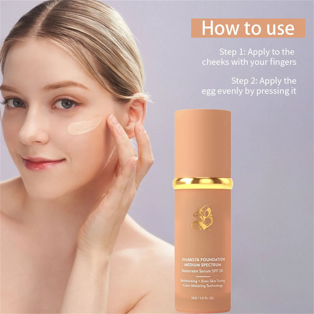 4-in-1 Foundation Magic Color Changing Foundation Liquid Soft Matte Long Lasting Hydrating Makeup Base maquiagem Spf 50