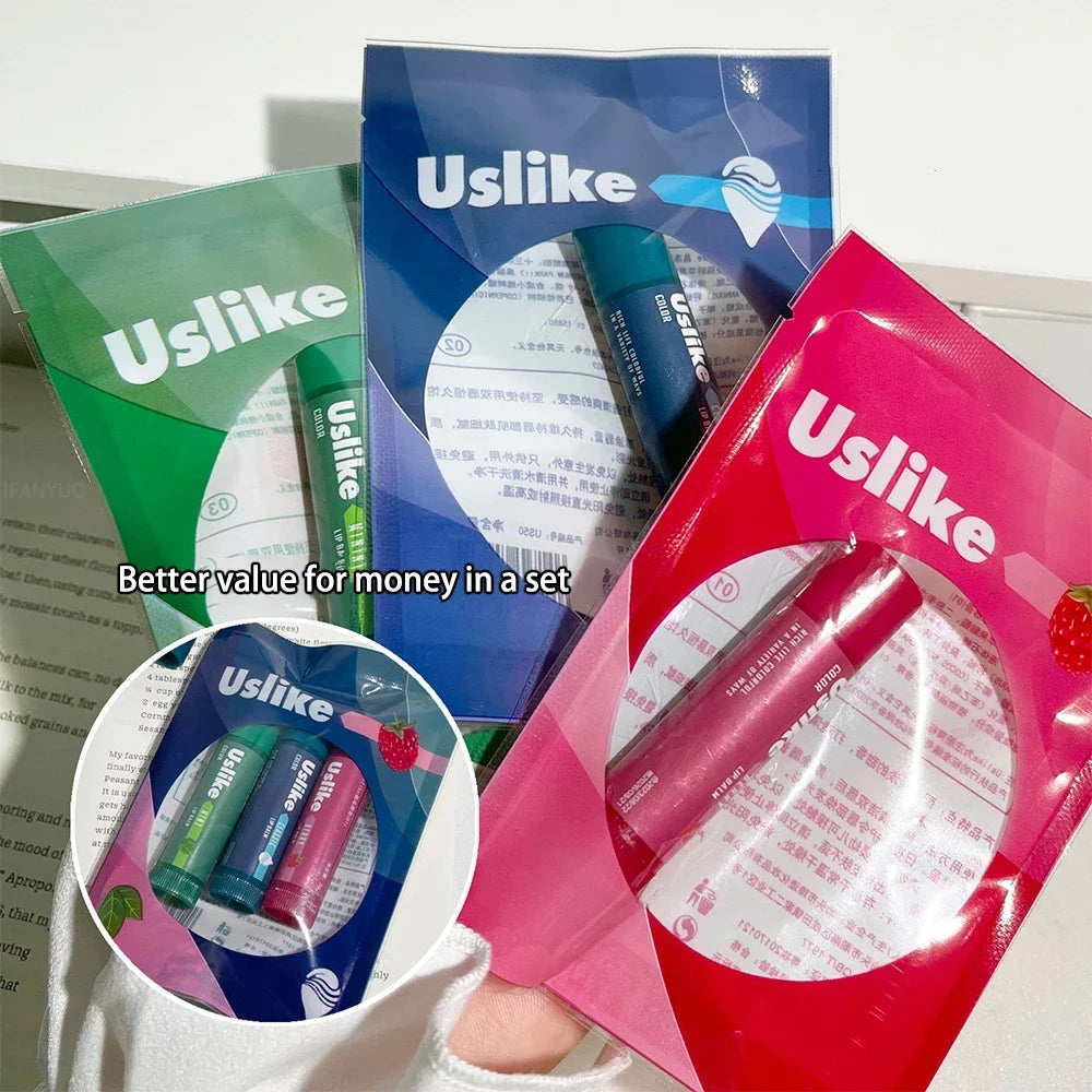 Lip Balm Set Colorless Long Lasting Moisturizing Hydration Lips Mask Stick Reduce Lip Line Lip Care Transparent Lipstick Primer