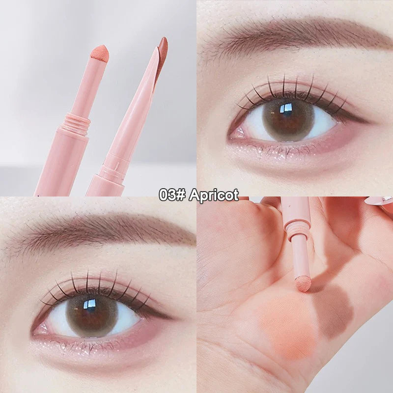 Double-end Lying Silkworm Eyeliner Pencil Diamond Glitter Matte Pink Eye Shadow Pen Brightening Cream Shadow Highligher Makeup