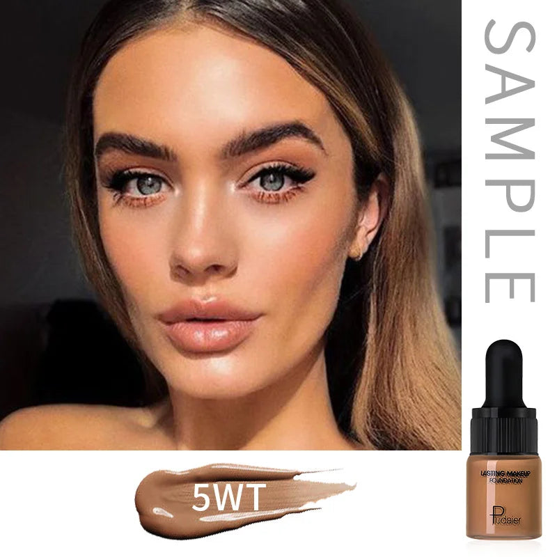 1PC Liquid Foundation Full Coverage Concealer Cream Oil-control Moisturizer Contour Matte Breathable  Makeup Foundations