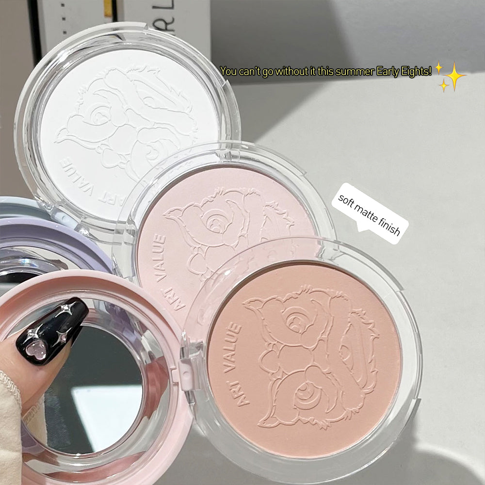 Matte Oil Control Pressed Powder Waterproof Moisturizing Lasting Face Make-up Setting Powder Brightening Concealer Cosmetics
