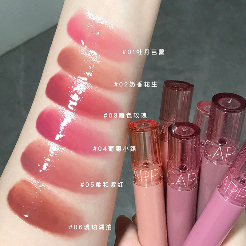 6 Color Juice Jelly Lip Gloss Long Lasting Moisturizer Water Light Lipstick Mirror Gloss Lipstick Affordable Makeup