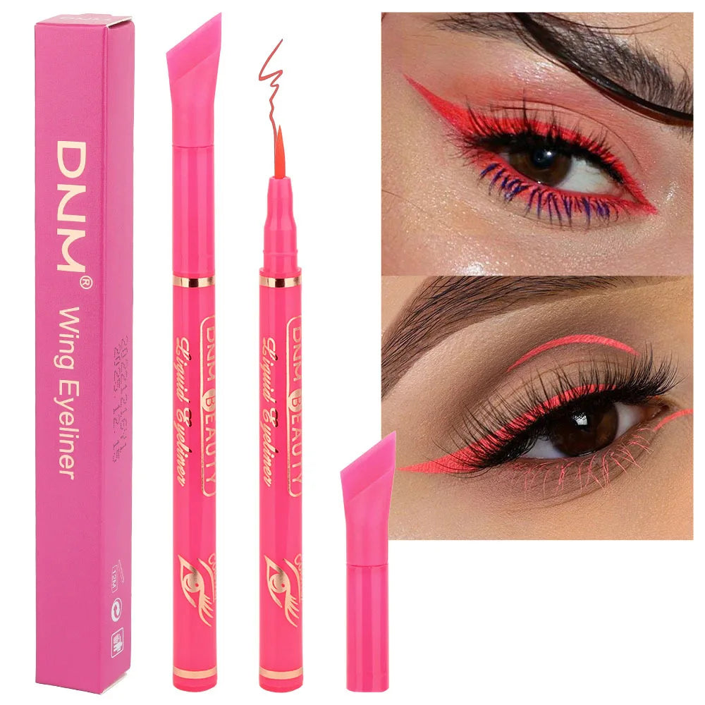 Red Matte Liquid Eyeliner Pen 12 Colors Makeup Waterproof Quickly Drying Smooth Ultra-thin Eye Liner  Cosmetics