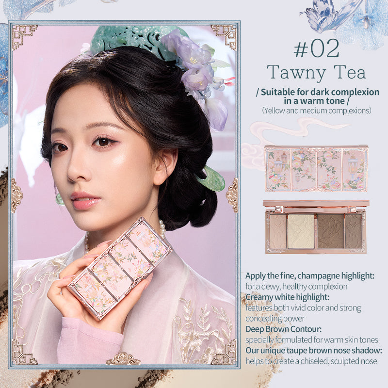 Flower Knows Butterfly Cloud Collar Collection Embossed Highlight & Contour Palette 16g