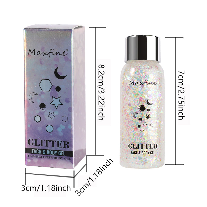 Body Face Glitter Gel Long Lasting Waterproof Eye Hair Eyeshadow Multifunctional Party Stage Deco Makeup Cosmetics