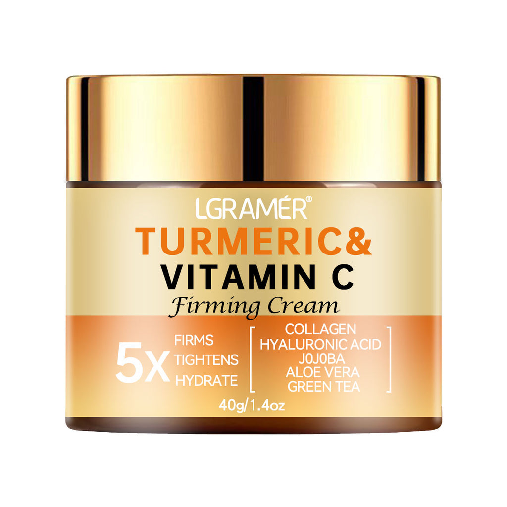 Turmeric Vitamin C Face Cream Smooth Wrinkle Moisturizing Firming Collagen Lightening Repairing Smooth Skincare Whitening Cream