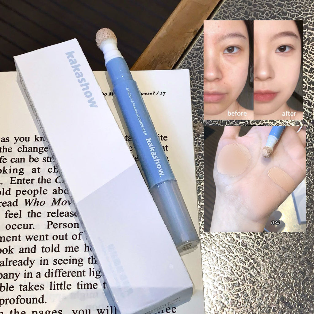 Stick Facial Concealer Liquid Cover Dark Circles Freckles Acne Long Lasting Foundation Makeup Rotating Sponge Tip Applicator