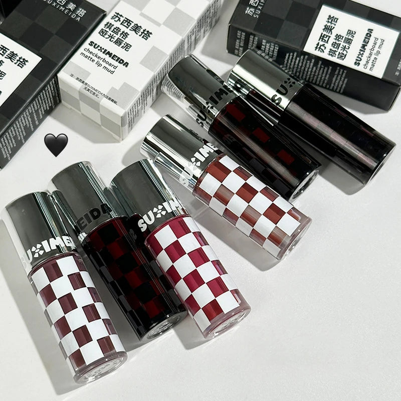 Matte Lipstick Punk Dark Red Lip Gloss Waterproof Lasting Smoky Nude Purple Matte Lipstick Natural Chocolates Lip Tint Makeup