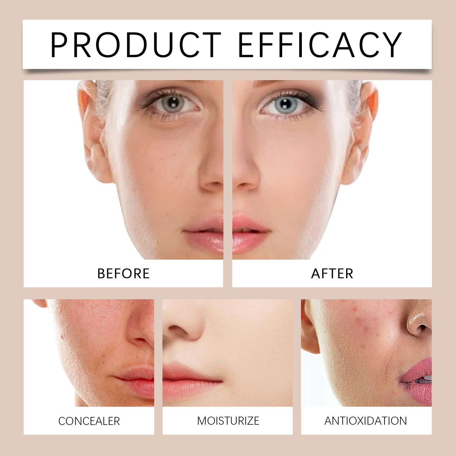 Foundation Liquid Concealer Full Coverage Oil Control Skin Lightening High Coverage Face Foundation Waterproof Makeup