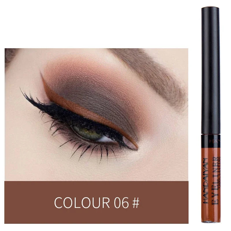 12 Colors Colorful Liquid Eyeliner Pencil Waterproof Long-Lasting Quick-Dry No Blooming Blue Pink Eye Liner Pen Cosmetics Tools
