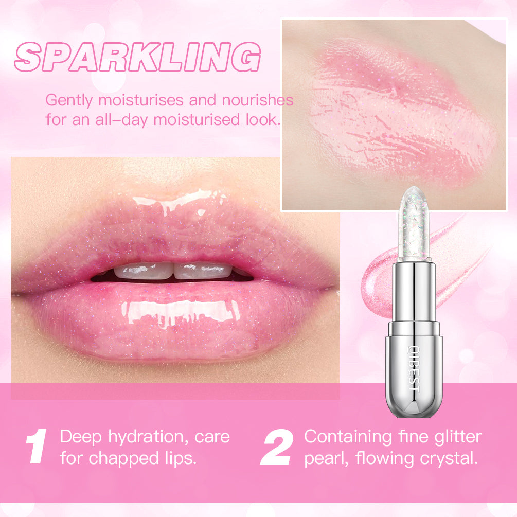 Glitter Lipstick Color Change Lip Balm Transparent Moisturizing Lipstick Makeup Crystal Jelly Pearlescent LipStain Tint Cosmetic