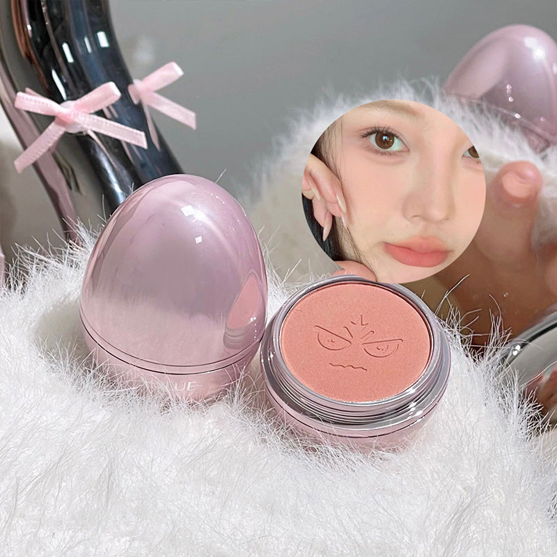 No-Mischief Blush - Multi-functional Solid Makeup Egg for Low-Saturation Gray-Pink Tint with Flawless Finish