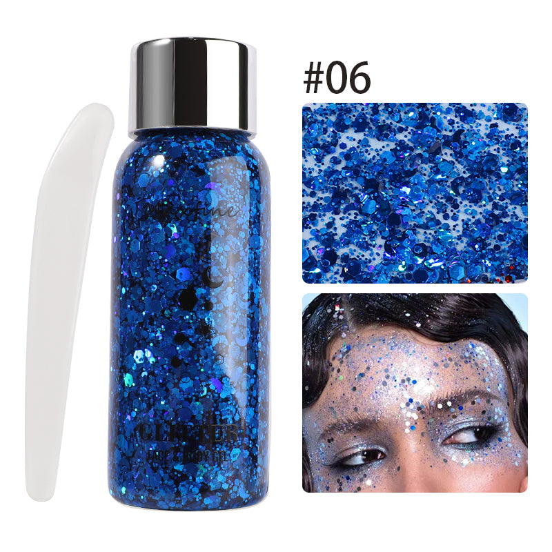 Body Face Glitter Gel Long Lasting Waterproof Eye Hair Eyeshadow Multifunctional Party Stage Deco Makeup Cosmetics
